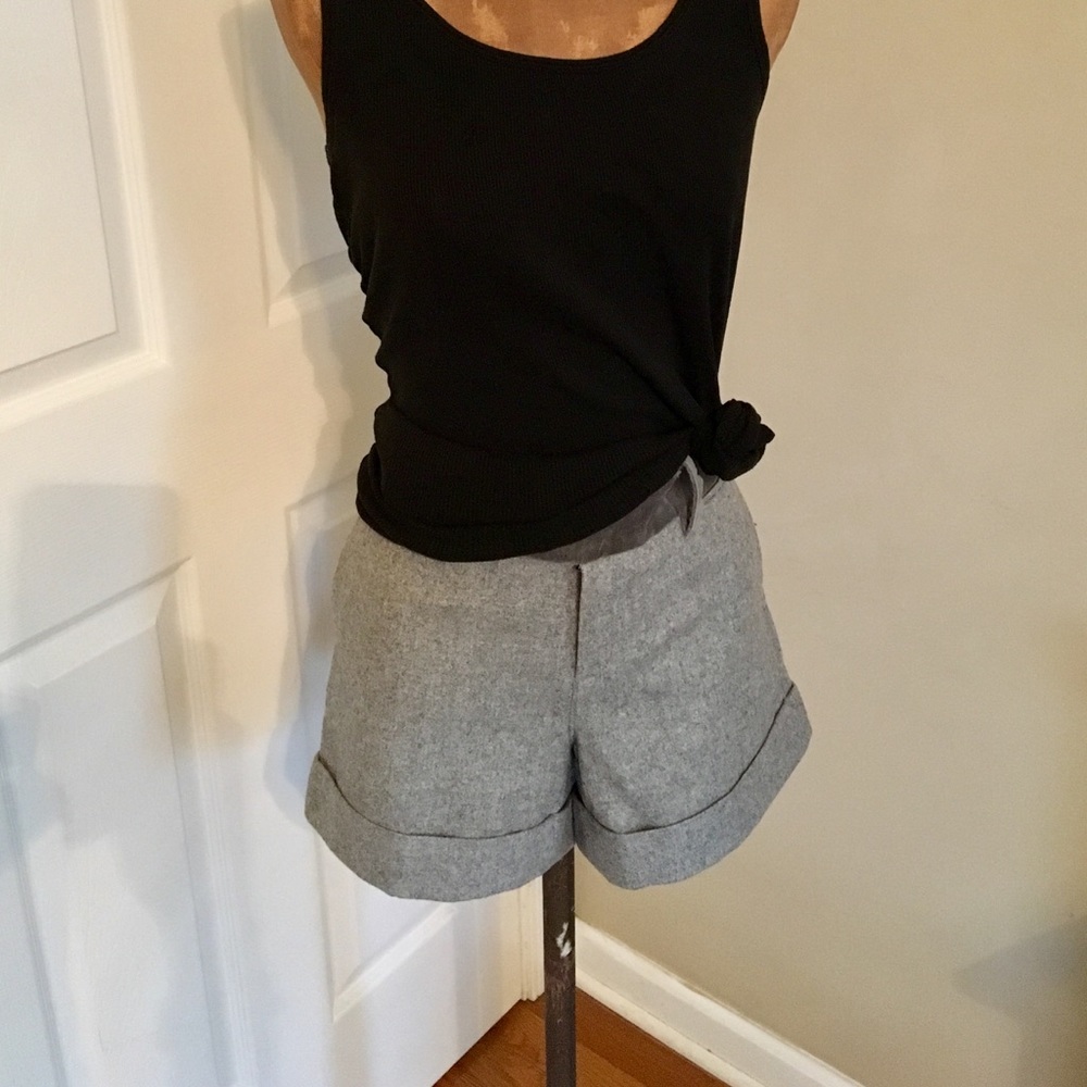 Anthroplogie Paperboy Wool and Velvet Shorts